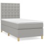 Cama box spring con colchón tela gris claro 90x200 cm de vidaXL, Camas y somieres - Ref: Foro24-3142625, Precio: 340,32 €, De...