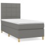 Cama box spring con colchón tela gris oscuro 80x200 cm de vidaXL, Camas y somieres - Ref: Foro24-3142290, Precio: 325,51 €, D...