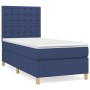 Cama box spring con colchón tela azul 90x200 cm de vidaXL, Camas y somieres - Ref: Foro24-3142631, Precio: 359,08 €, Descuent...