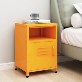 Mesita de noche acero amarillo mostaza 35x35x51 cm de vidaXL, Mesitas de noche - Ref: Foro24-336218, Precio: 76,65 €, Descuen...