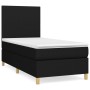 Cama box spring con colchón tela negro 90x190 cm de vidaXL, Camas y somieres - Ref: Foro24-3142139, Precio: 316,57 €, Descuen...