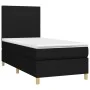Box spring bed with black fabric mattress 90x190 cm by vidaXL, Beds and slatted bases - Ref: Foro24-3142139, Price: 288,71 €,...
