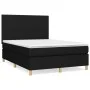 Box spring bed with black fabric mattress 140x190 cm by vidaXL, Beds and slatted bases - Ref: Foro24-3142171, Price: 471,82 €...