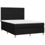 Box spring bed with black fabric mattress 140x190 cm by vidaXL, Beds and slatted bases - Ref: Foro24-3142171, Price: 471,82 €...