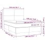 Box spring bed with black fabric mattress 140x190 cm by vidaXL, Beds and slatted bases - Ref: Foro24-3142171, Price: 471,82 €...