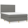Cama box spring con colchón tela gris oscuro 140x190 cm de vidaXL, Camas y somieres - Ref: Foro24-3142170, Precio: 543,79 €, ...
