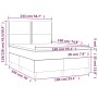 Cama box spring con colchón tela gris oscuro 140x190 cm de vidaXL, Camas y somieres - Ref: Foro24-3142250, Precio: 506,97 €, ...