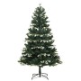 Árbol de Navidad artificial con bisagras y nieve flocada 120 cm en Decoración Festiva y Estacional | Comprar online en Foru.es