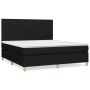 Cama box spring con colchón tela negro 180x200 cm de vidaXL, Camas y somieres - Ref: Foro24-3142195, Precio: 654,32 €, Descue...