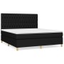 Cama box spring con colchón tela negro 180x200 cm de vidaXL, Camas y somieres - Ref: Foro24-3142595, Precio: 646,52 €, Descue...