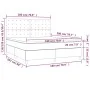 Box spring bed with black fabric mattress 180x200 cm by vidaXL, Beds and slatted bases - Ref: Foro24-3142675, Price: 661,16 €...