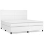 Cama box spring con colchón cuero sintético blanco 200x200 cm de vidaXL, Camas y somieres - Ref: Foro24-3142744, Precio: 735,...