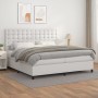 Cama box spring con colchón cuero sintético blanco 200x200 cm de vidaXL, Camas y somieres - Ref: Foro24-3142864, Precio: 731,...