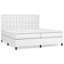 Cama box spring con colchón cuero sintético blanco 200x200 cm de vidaXL, Camas y somieres - Ref: Foro24-3142864, Precio: 731,...