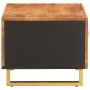 Mesa de centro madera maciza de mango negro marrón 80x50x40 cm en Mesas de centro | Comprar online en Foru.es