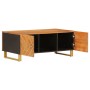 Mesa de centro madera maciza de mango negro marrón 100x54x40 cm en Mesas de centro | Comprar online en Foru.es