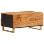 Mesa de centro madera maciza mango negro y marrón 80x54x40 cm en Mesas de centro | Comprar online en Foru.es