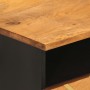 Mesa de centro madera maciza mango negro y marrón 80x54x40 cm en Mesas de centro | Comprar online en Foru.es
