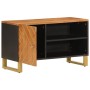 Mueble de TV madera de mango marrón negro 80x31,5x46 cm en Muebles TV | Comprar online en Foru.es