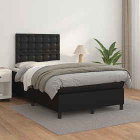 Cama box spring con colchón cuero sintético negro 120x200 cm de vidaXL, Camas y somieres - Ref: Foro24-3142833, Precio: 397,0...