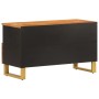 Mueble de TV madera maciza de mango marrón negro 80x33,5x46 cm en Muebles TV | Comprar online en Foru.es