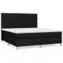 Cama box spring con colchón tela negro 160x200 cm de vidaXL, Camas y somieres - Ref: Foro24-3142587, Precio: 641,23 €, Descue...