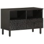 Mueble de TV madera maciza de mango negro 70x33x46 cm en Muebles TV | Comprar online en Foru.es