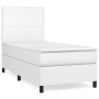 Cama box spring con colchón cuero sintético blanco 100x200 cm de vidaXL, Camas y somieres - Ref: Foro24-3142708, Precio: 356,...