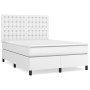 Cama box spring con colchón cuero sintético blanco 140x200cm de vidaXL, Camas y somieres - Ref: Foro24-3142846, Precio: 531,1...