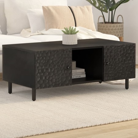 Mesa de centro madera maciza de mango negra 100x54x40 cm en Mesas de centro | Comprar online en Foru.es