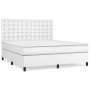 Cama box spring con colchón cuero sintético blanco 180x200 cm de vidaXL, Camas y somieres - Ref: Foro24-3142858, Precio: 601,...