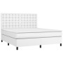 Cama box spring con colchón cuero sintético blanco 180x200 cm de vidaXL, Camas y somieres - Ref: Foro24-3142858, Precio: 601,...