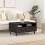 Mesa de centro madera maciza de mango negra 80x54x40 cm en Mesas de centro | Comprar online en Foru.es