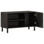 Mueble de TV madera maciza de mango negro 80x31x46 cm en Muebles TV | Comprar online en Foru.es