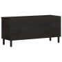 Mueble de TV madera maciza de mango negro 100x33x46 cm en Muebles TV | Comprar online en Foru.es
