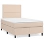Cama box spring con colchón cuero sintético capuchino 120x200cm de vidaXL, Camas y somieres - Ref: Foro24-3142778, Precio: 38...