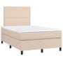 Cama box spring con colchón cuero sintético capuchino 120x200cm de vidaXL, Camas y somieres - Ref: Foro24-3142778, Precio: 38...