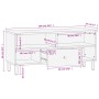 Mueble de TV madera maciza de mango negro 100x33x46 cm en Muebles TV | Comprar online en Foru.es