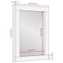 Espejo de baño madera maciza mango y vidrio negro 50x70x2,5 cm en Espejos | Comprar online en Foru.es