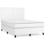 Cama box spring con colchón cuero sintético blanco 140x190 cm de vidaXL, Camas y somieres - Ref: Foro24-3142720, Precio: 545,...