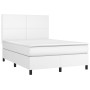 Cama box spring con colchón cuero sintético blanco 140x190 cm de vidaXL, Camas y somieres - Ref: Foro24-3142720, Precio: 545,...