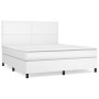 Cama box spring con colchón cuero sintético blanco 180x200 cm de vidaXL, Camas y somieres - Ref: Foro24-3142738, Precio: 626,...