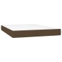 Cama box spring con colchón tela marrón oscuro 140x200 cm de vidaXL, Camas y somieres - Ref: Foro24-3142580, Precio: 526,76 €...