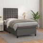 Cama box spring con colchón cuero sintético gris 100x200 cm de vidaXL, Camas y somieres - Ref: Foro24-3142831, Precio: 372,86...