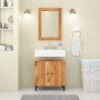 Espejo de baño madera maciza de acacia y vidrio 50x70x2,5 cm en Espejos | Comprar online en Foru.es