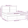 Cama box spring con colchón tela marrón oscuro 200x200 cm de vidaXL, Camas y somieres - Ref: Foro24-3142284, Precio: 626,03 €...