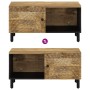 Mesa de centro de madera maciza de mango 80x50x40 cm en Mesas de centro | Comprar online en Foru.es