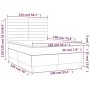 Box spring bed with black fabric mattress 140x190 cm by vidaXL, Beds and slatted bases - Ref: Foro24-3142411, Price: 490,68 €...