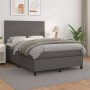 Cama box spring con colchón cuero sintético gris 140x190 cm de vidaXL, Camas y somieres - Ref: Foro24-3142723, Precio: 510,00...
