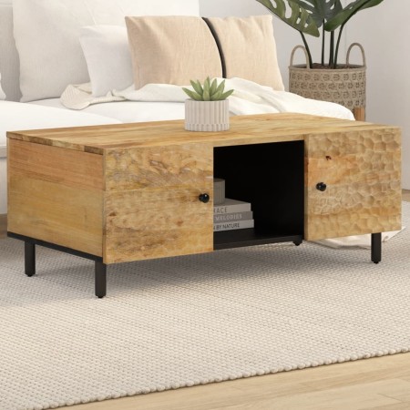 Mesa de centro de madera maciza mango 100x54x40 cm en Mesas de centro | Comprar online en Foru.es